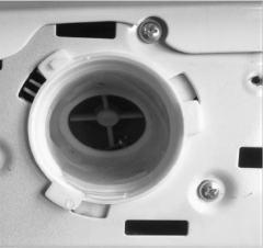 Aanvoer gat in het filterhuis